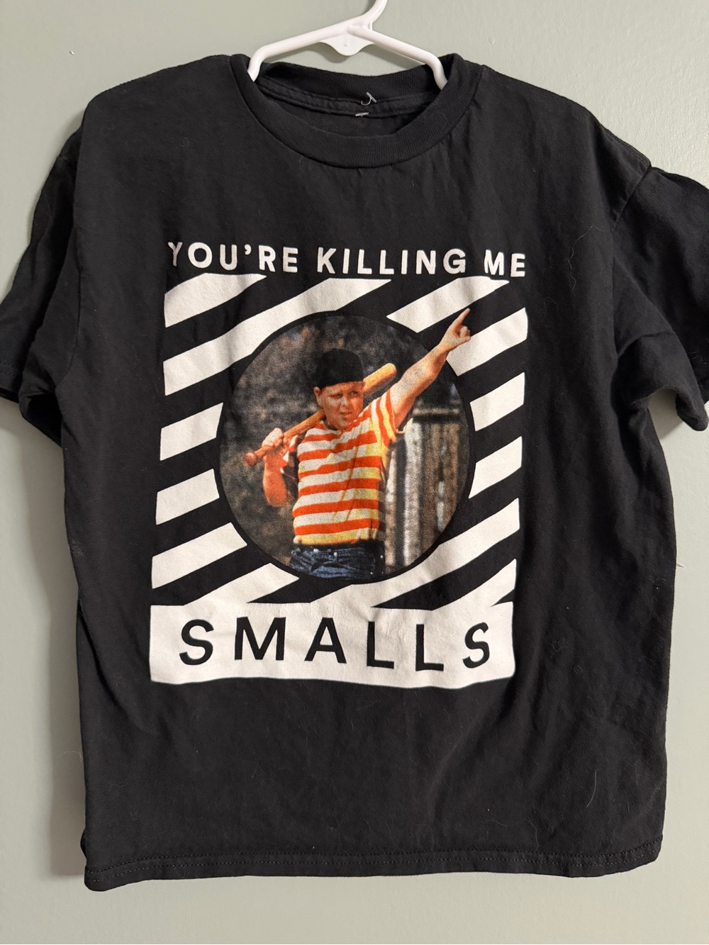 Kids Black Graphic Tee — "You're Killing Me Smalls"